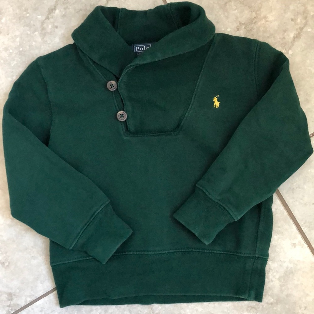 Boys Polo Shawl Collar sweatshirt